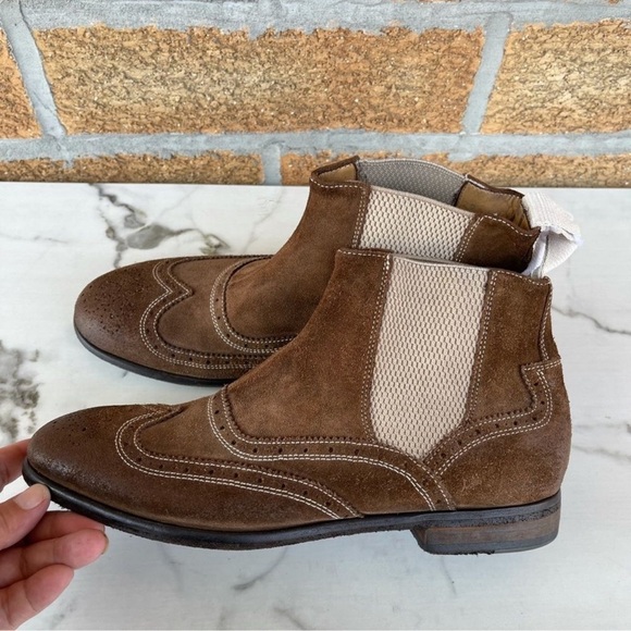 Calzoleria Toscana Wingtip chelsea boots 8.5 - Picture 3 of 14